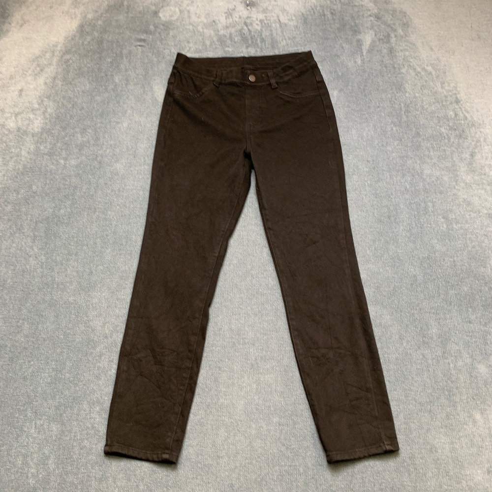 Uniqlo Ultra Stretch Cropped Leggings Pants Womens Small Black Cotton Skinny Leg